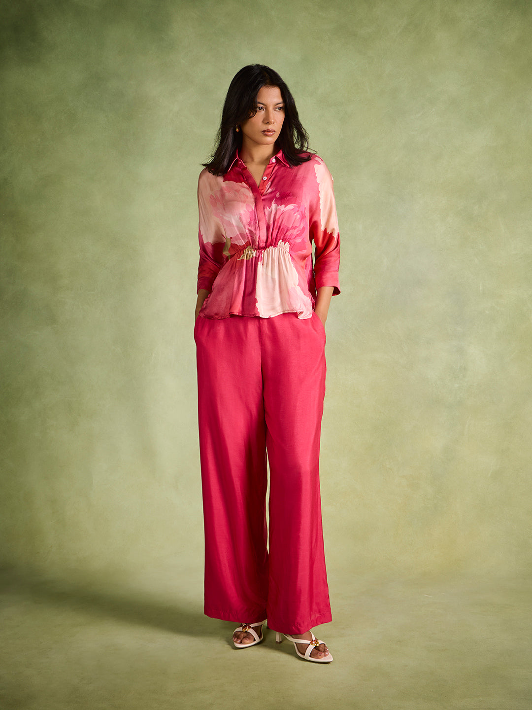 Floral Printed Shirt – Pink