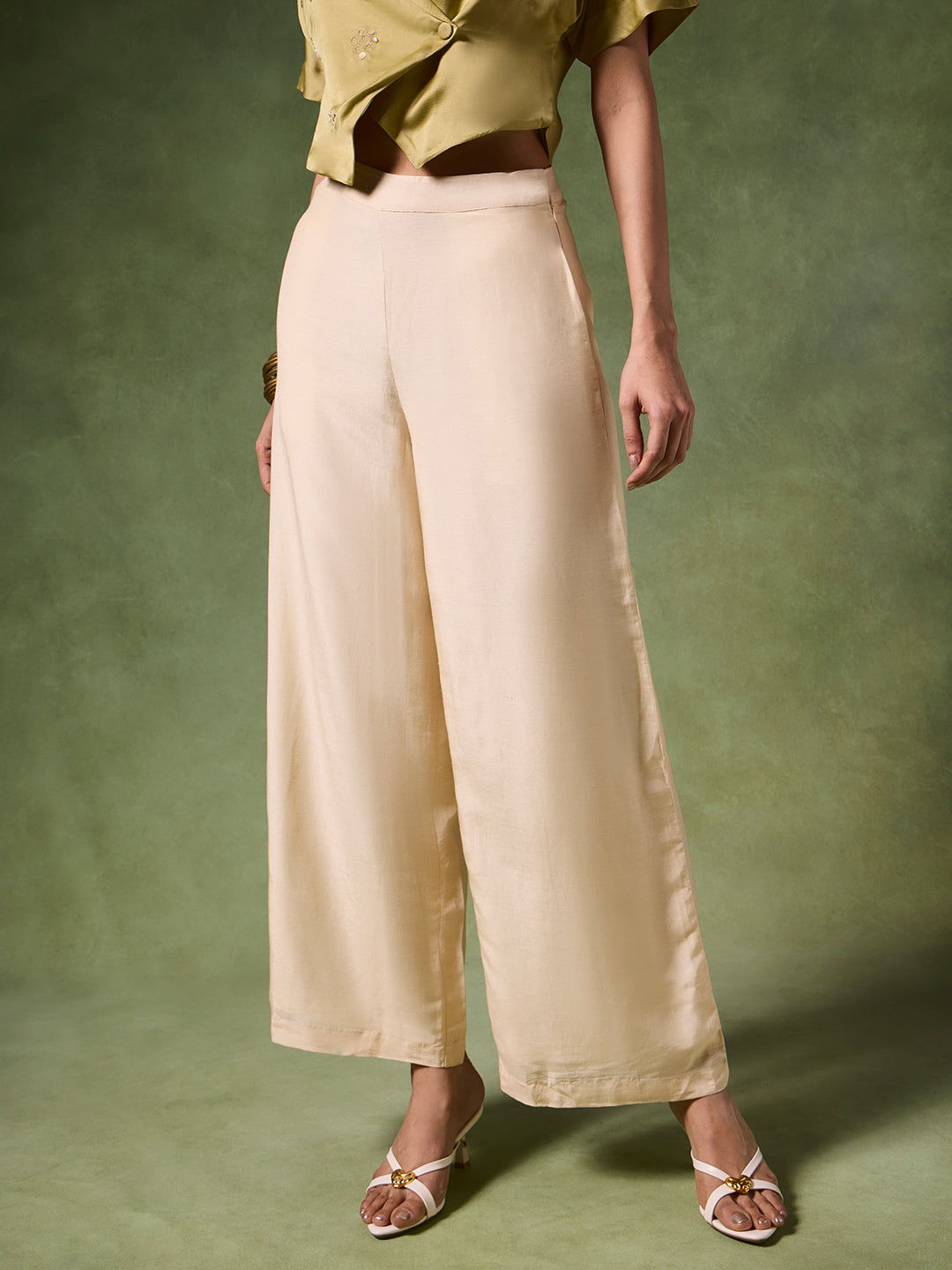 Wide-Leg Pants – Ivory