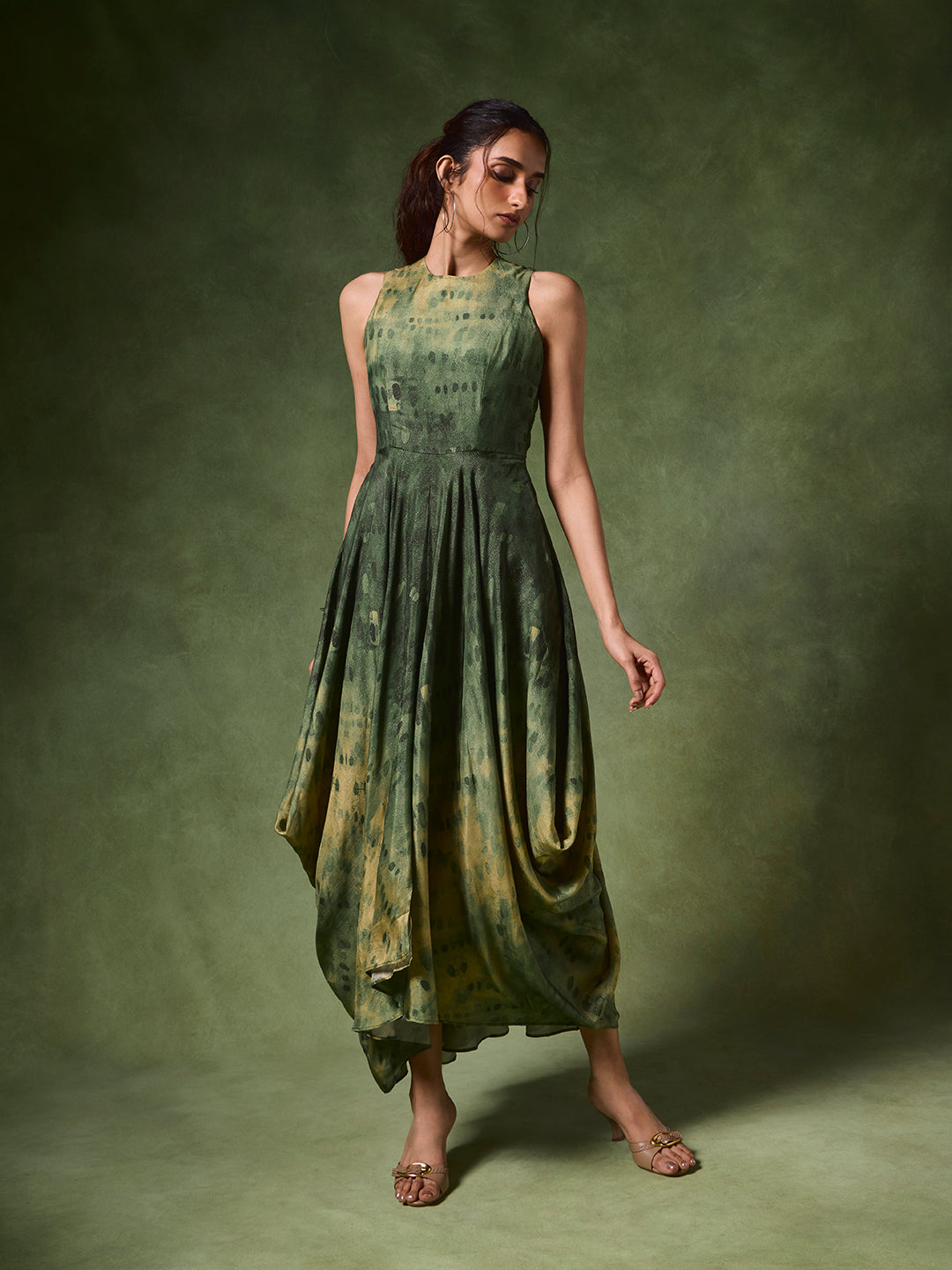Tie-Dye Maxi Dress – Green