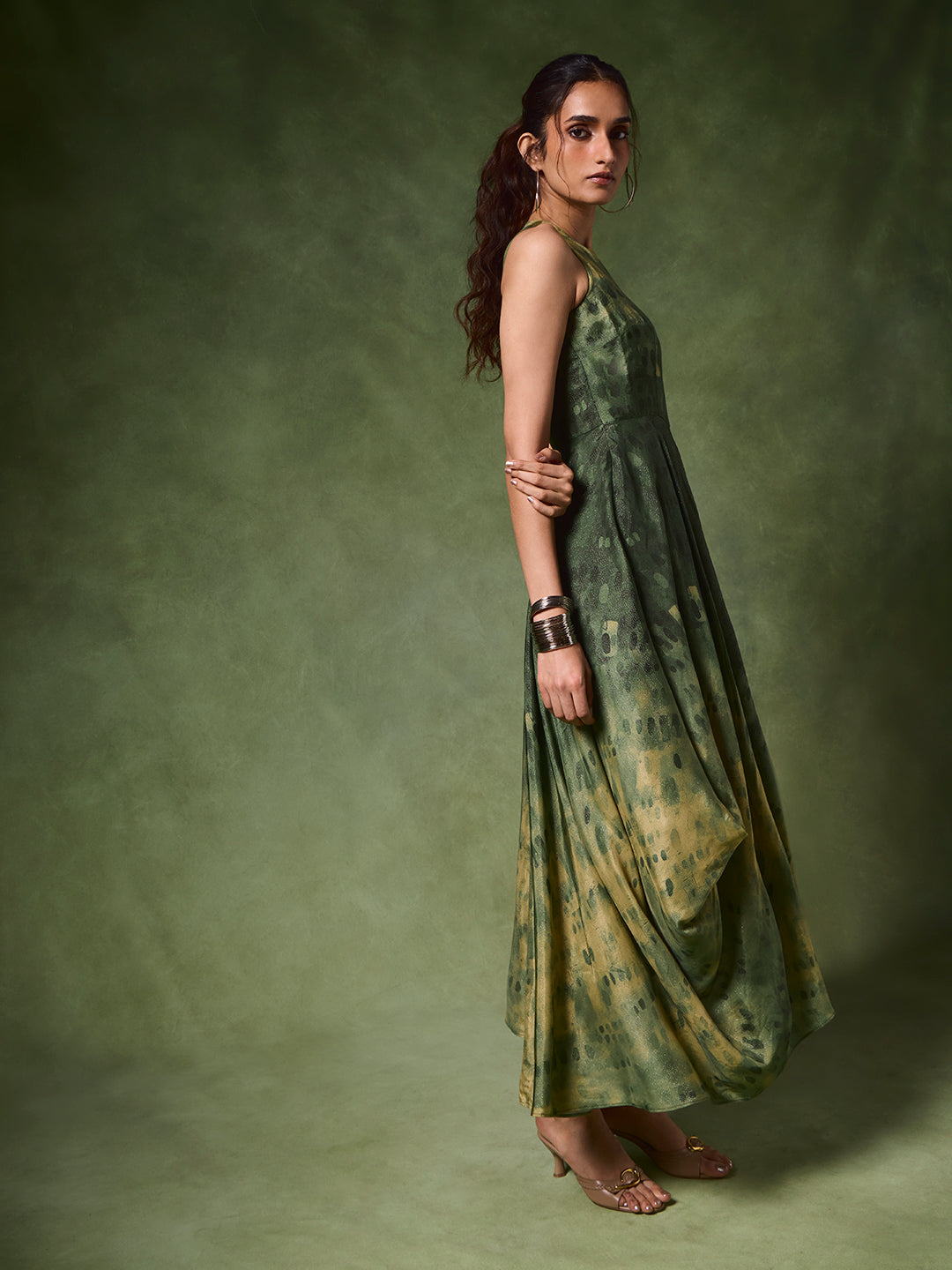 Tie-Dye Maxi Dress – Green