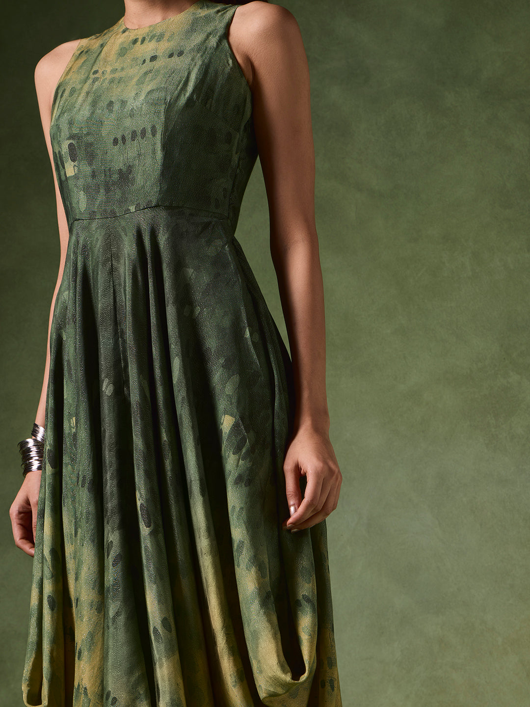 Tie-Dye Maxi Dress – Green