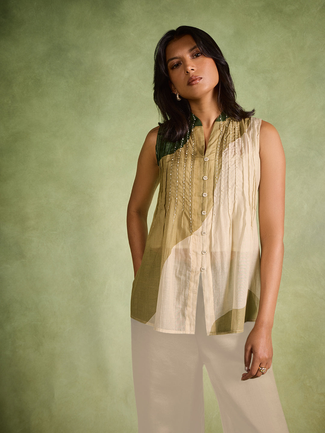 Printed Co-ord Set – Green