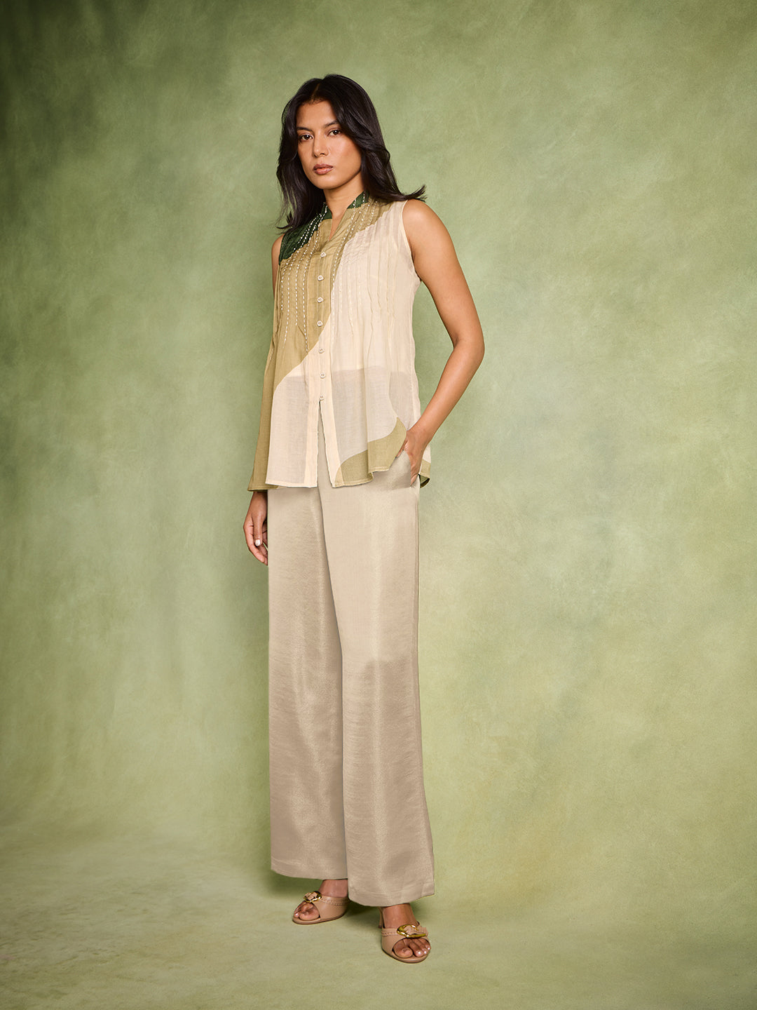 Printed Co-ord Set – Green