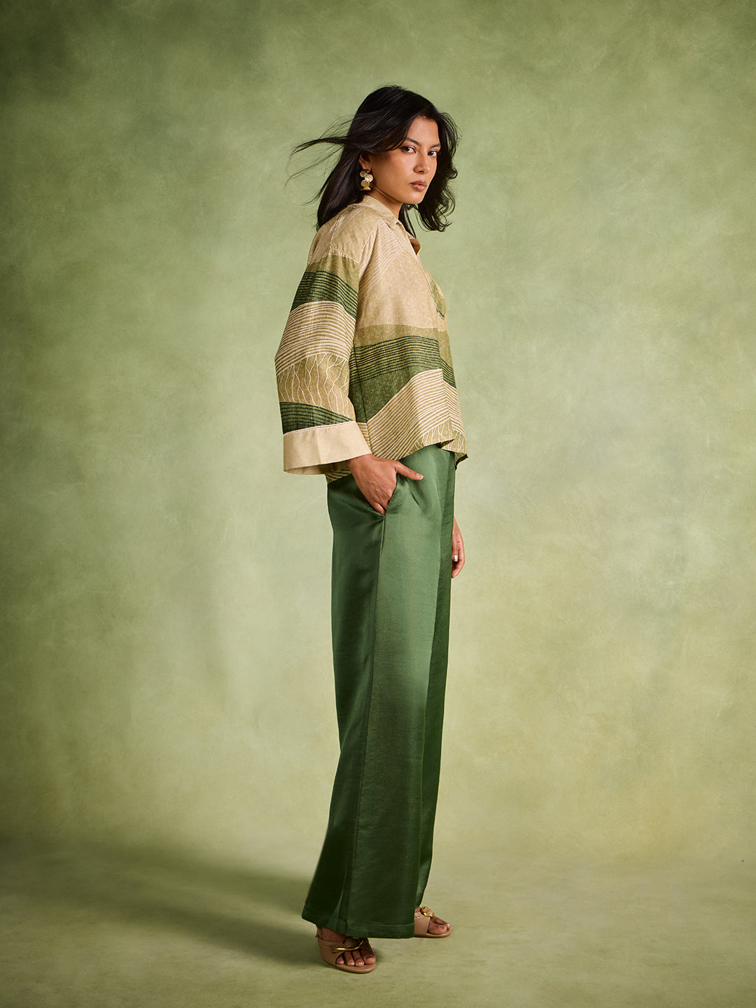 Printed Top – Green