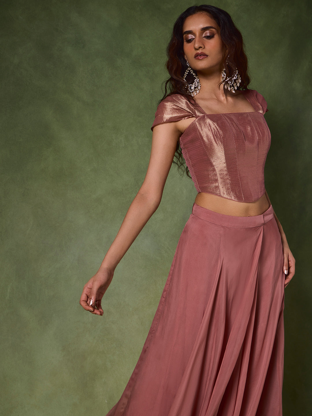 Corset-Style Blouse – Pink