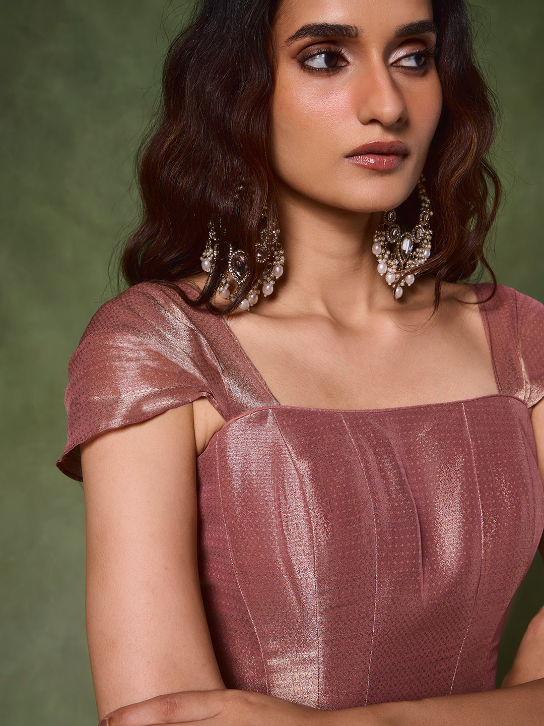 Corset-Style Blouse – Pink