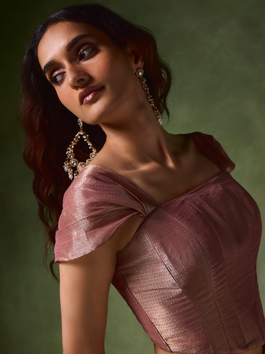 Corset-Style Blouse – Pink