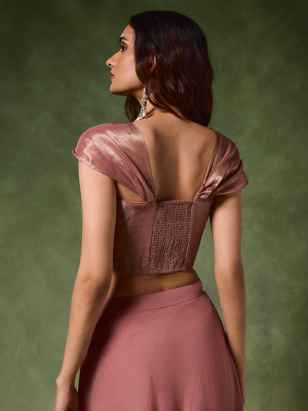 Corset-Style Blouse – Pink