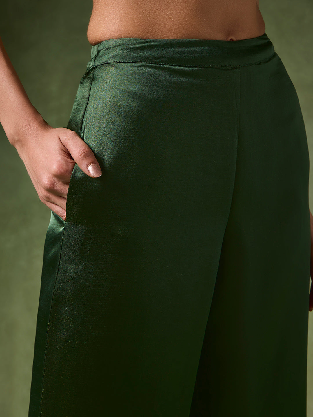 Wide-Leg Pants – Green