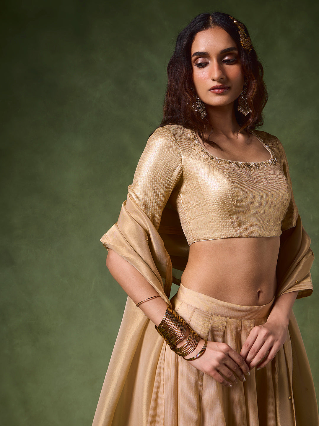 Embellished Blouse – Gold