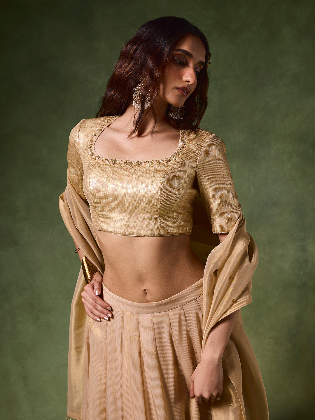 Embellished Blouse – Gold