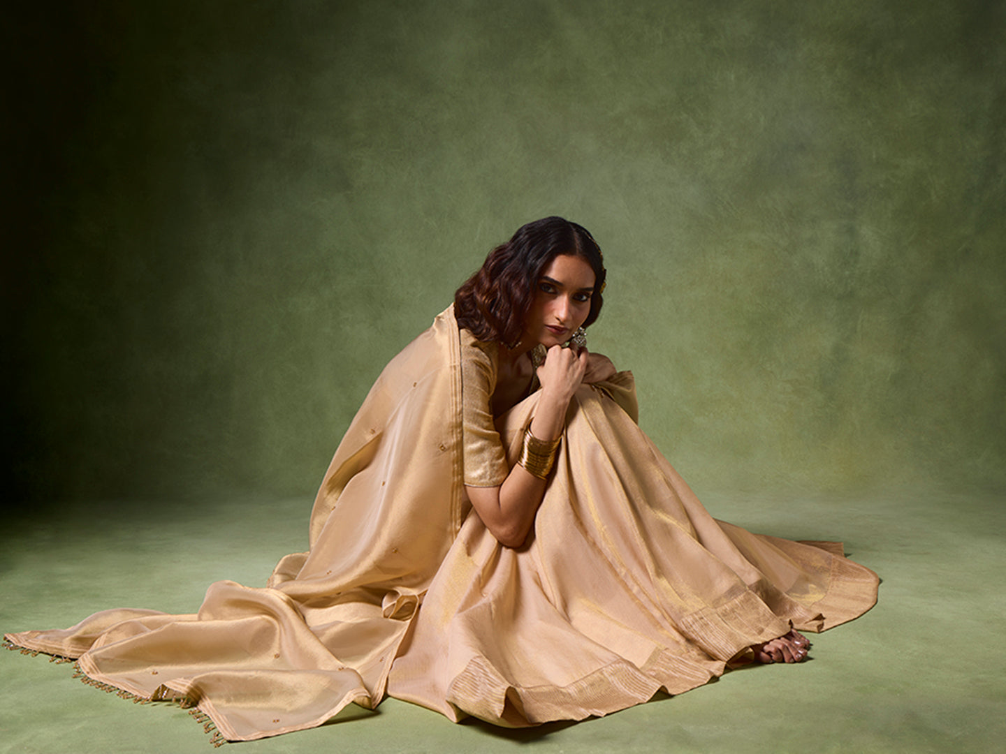 Embellished Dupatta – Gold