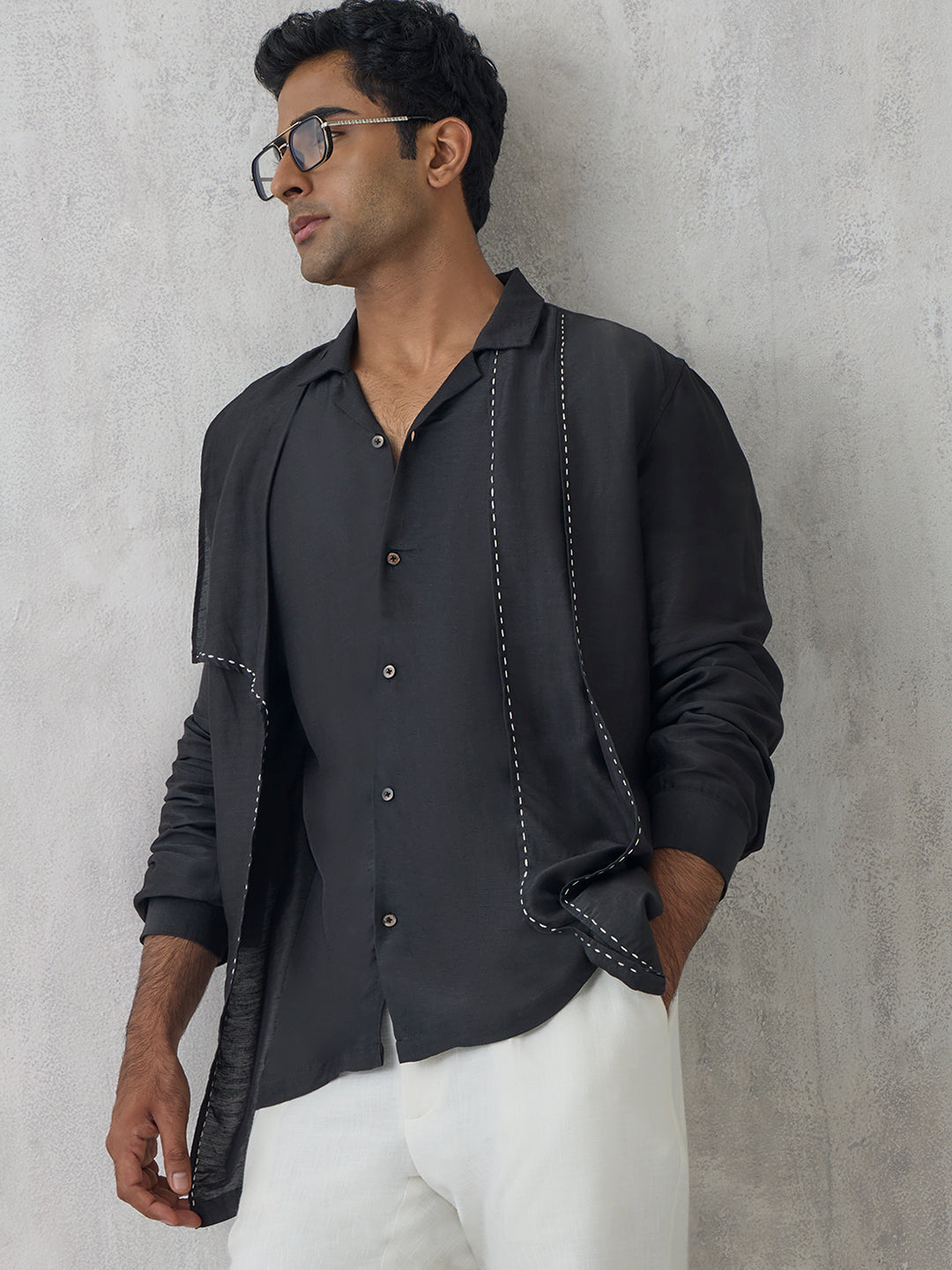 Embroidered Shirt - Black