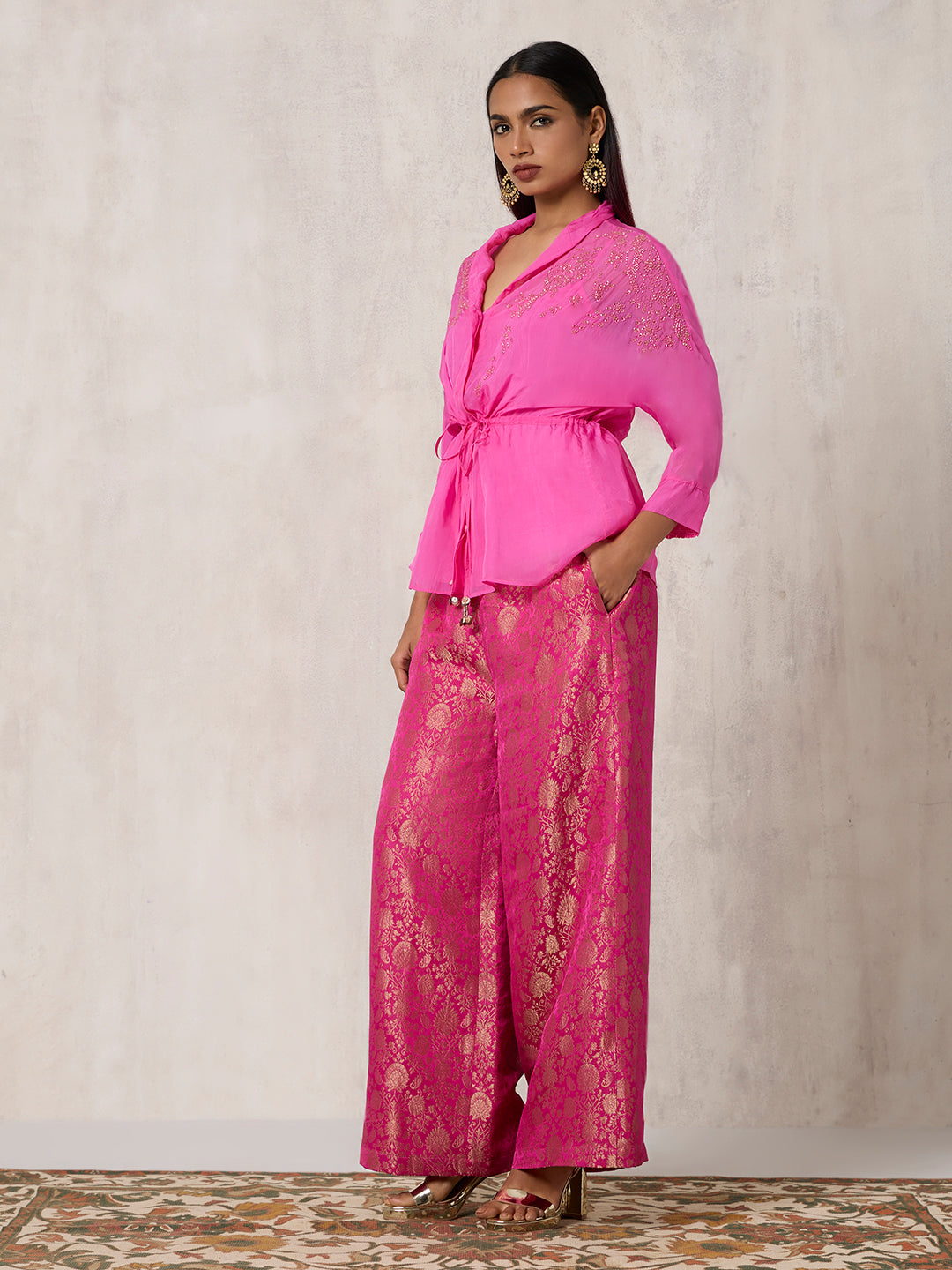 Embroidered Top - Pink