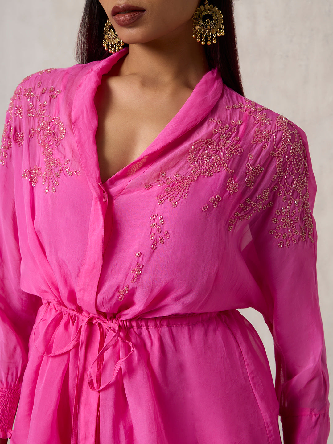 Embroidered Top - Pink