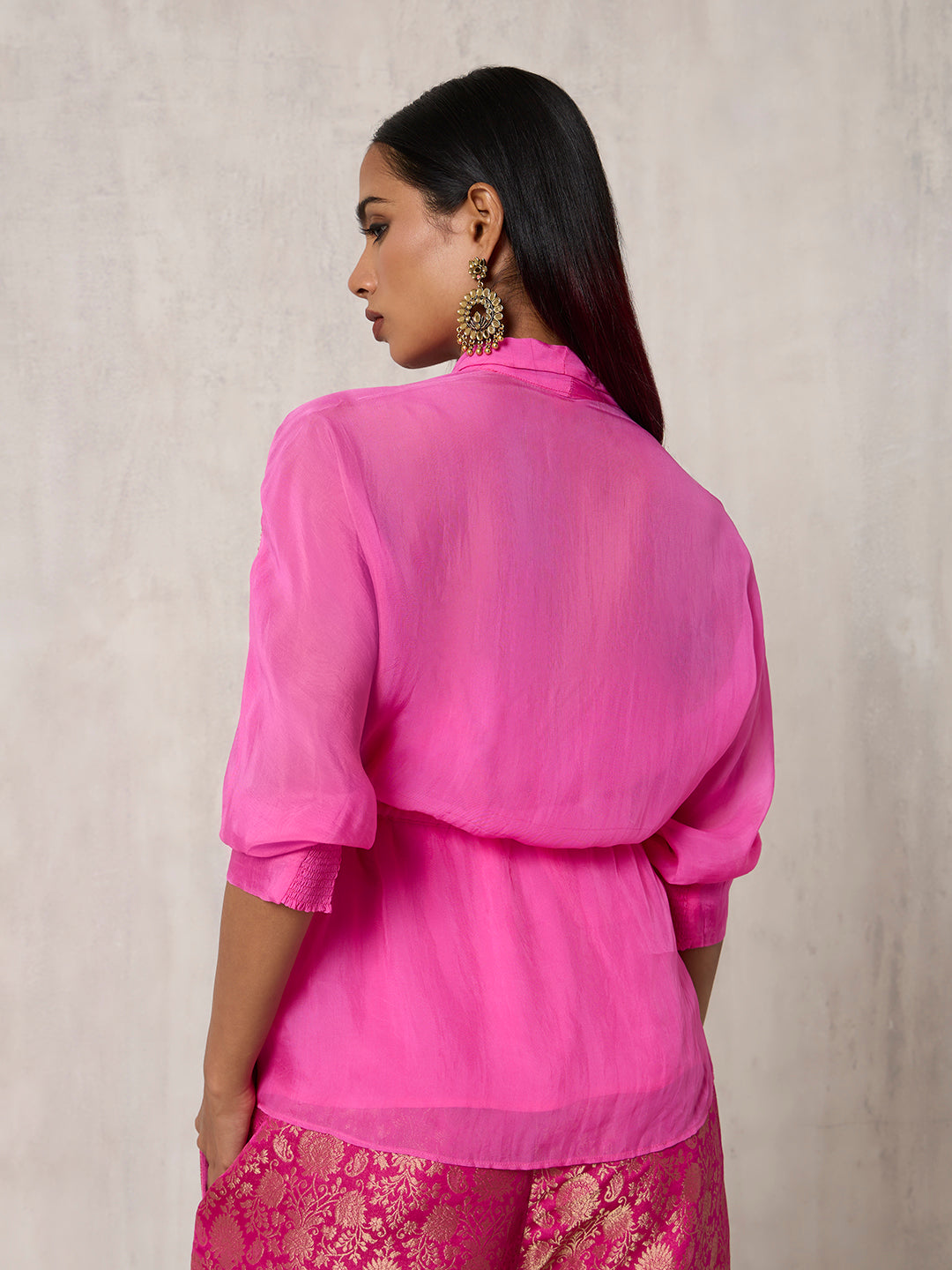 Embroidered Top - Pink