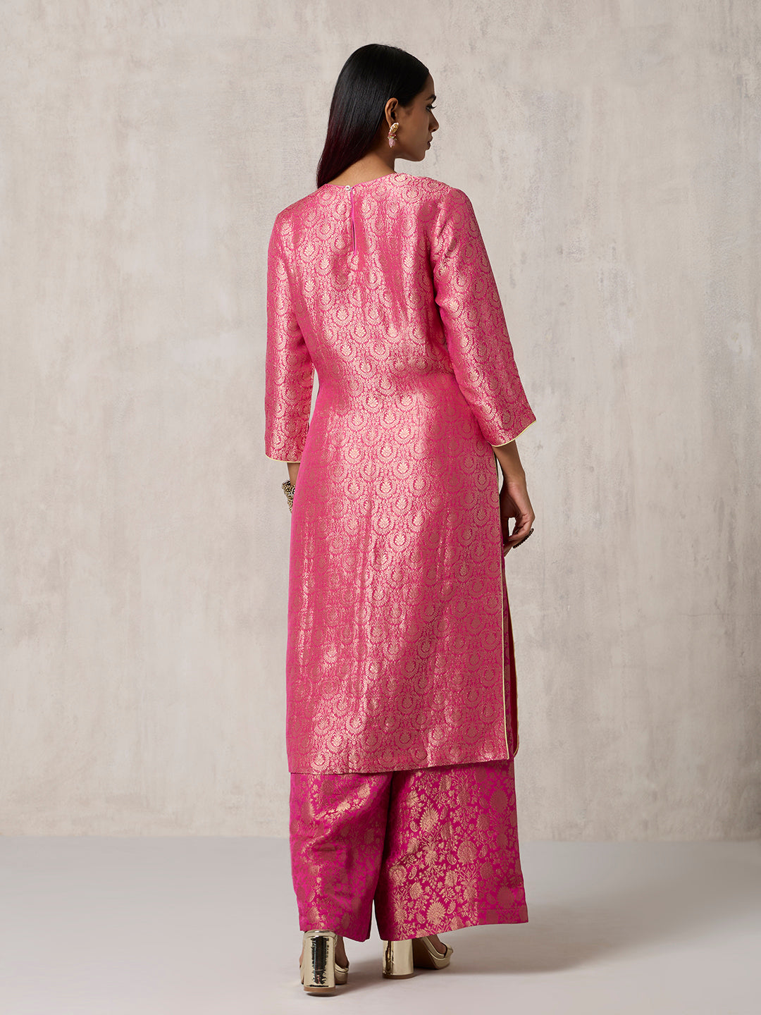 Brocade Kurta - Pink