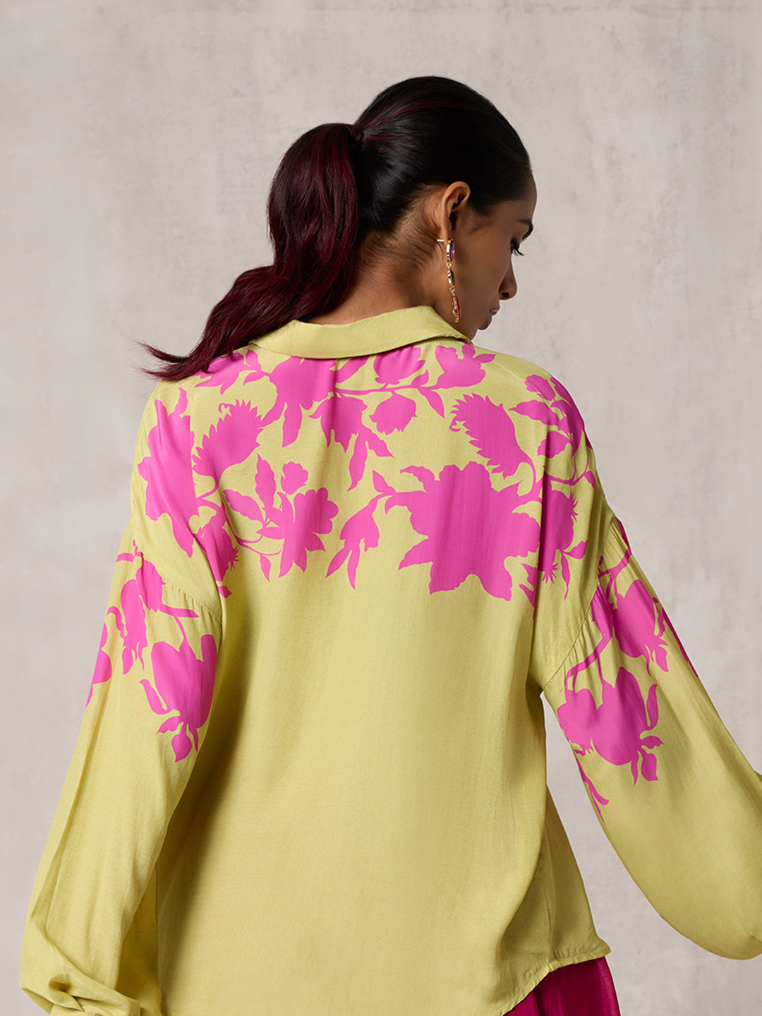 Floral Printed Shirt - Lime