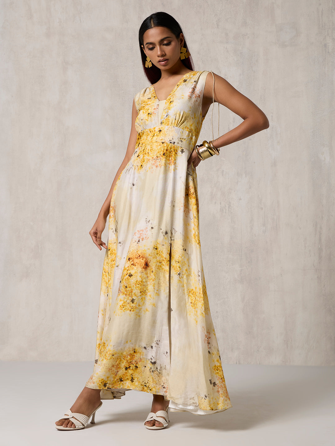 Floral Maxi Dress - Ivory