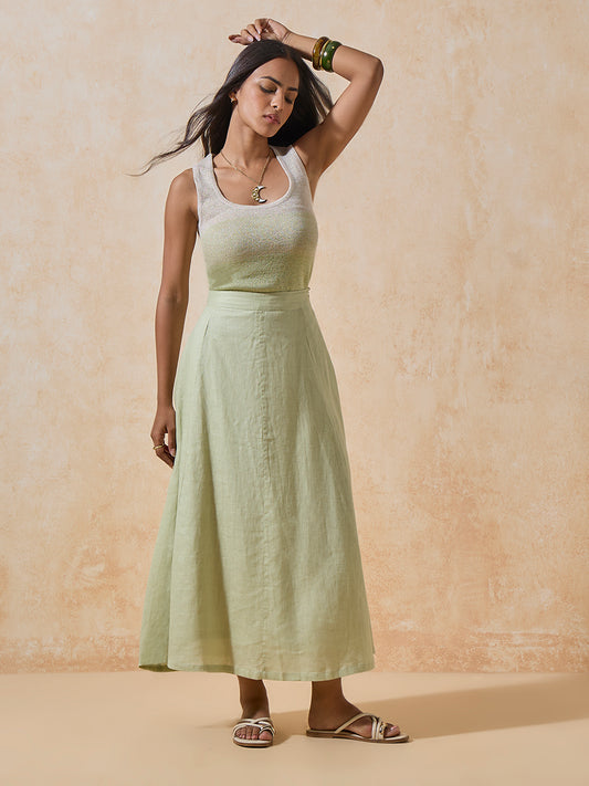 Knit Tank Top - Olive Green