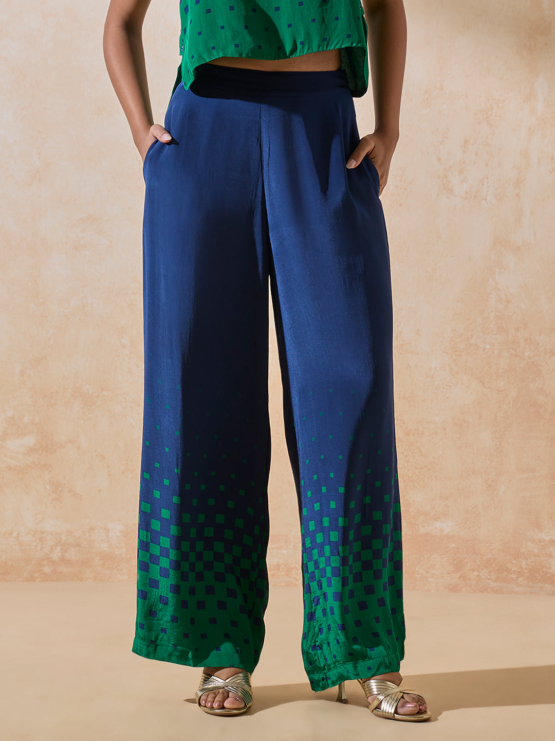 Printed Pants - Blue