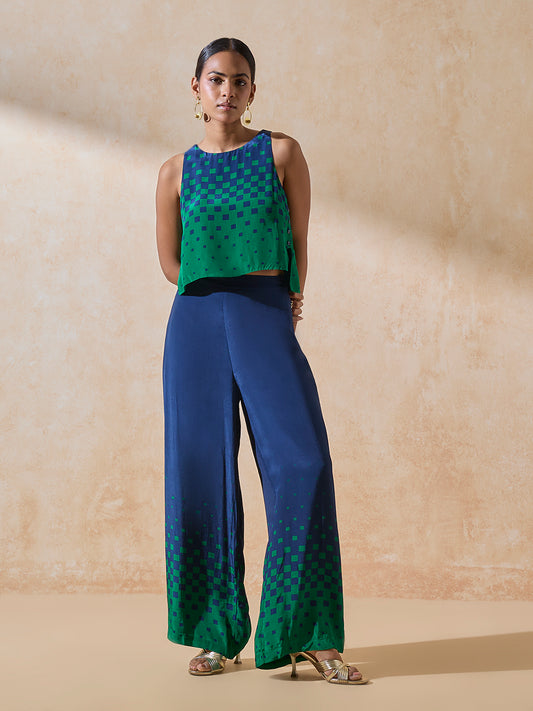 Printed Crop Top - Green