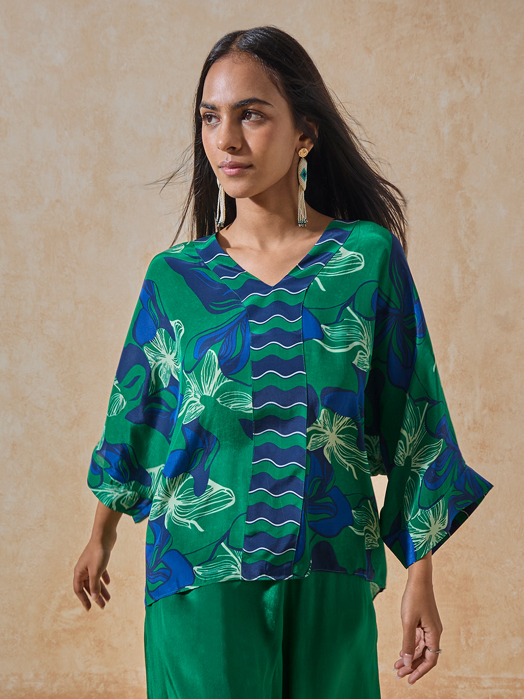 Floral Printed Top - Green