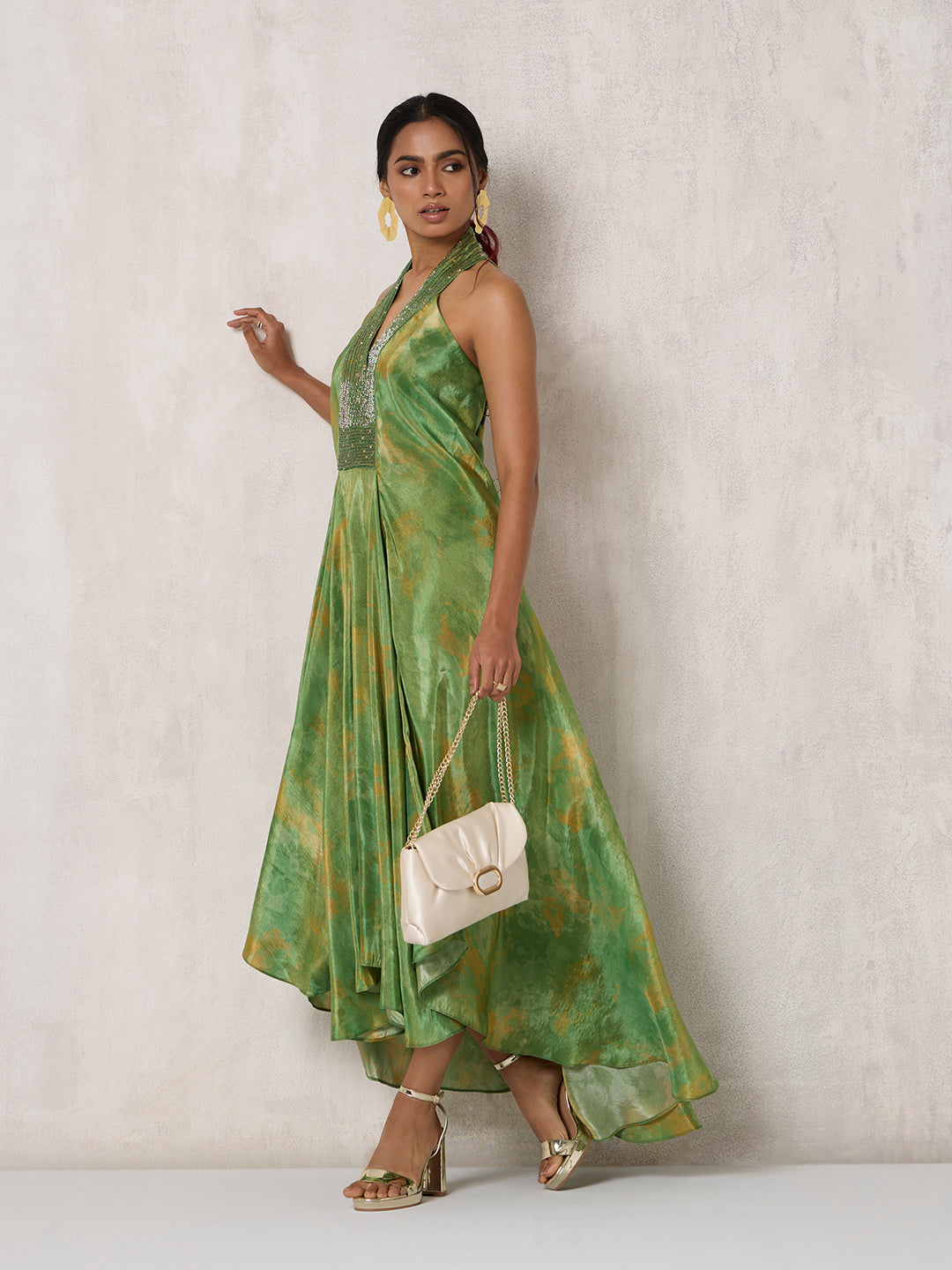 Halter Maxi Dress - Green