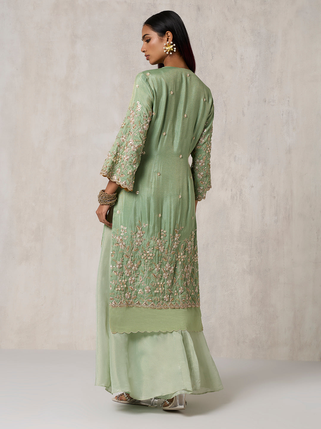 Embellished Kurta - Green