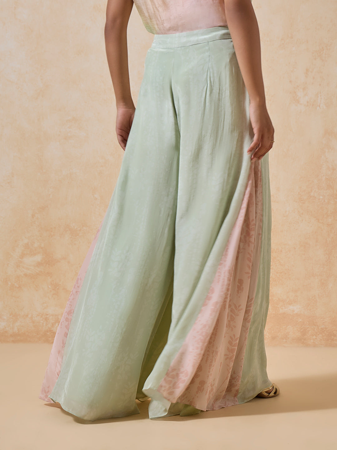 Wide-Leg Palazzos - Green