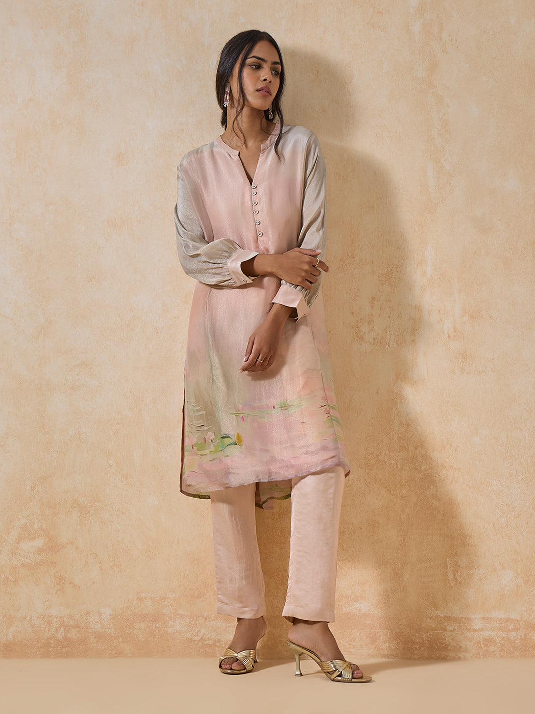 Straight-Leg Pants - Pink