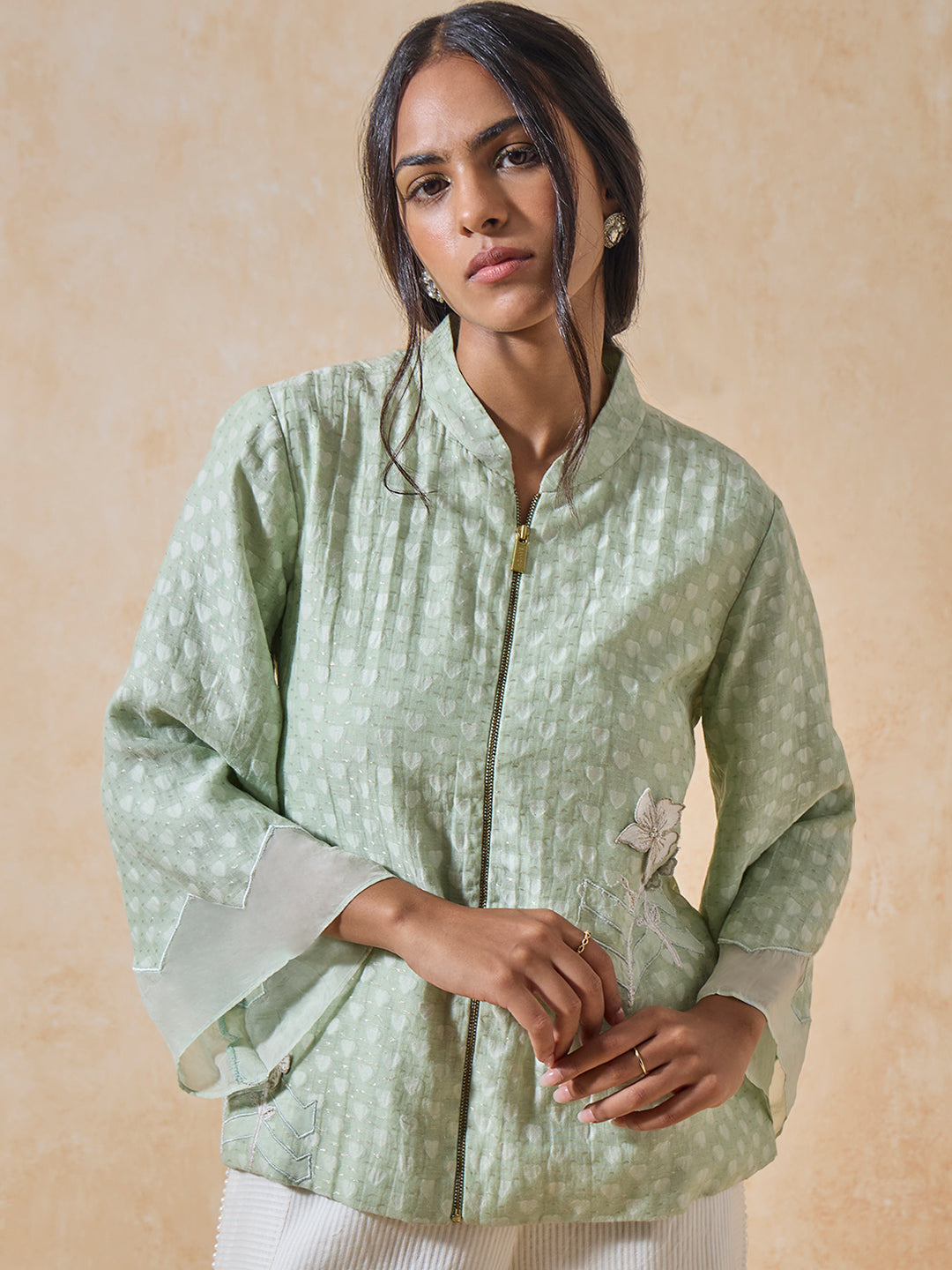 Embroidered Jacket - Green