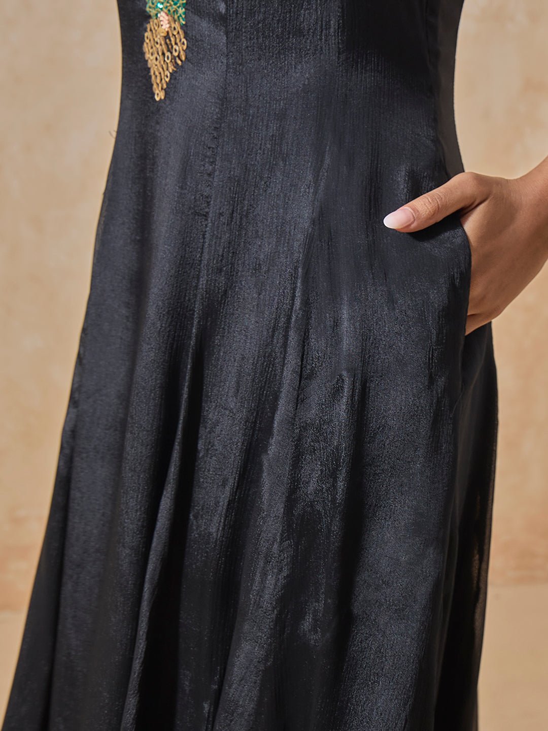 Embellished Maxi Dress - Black