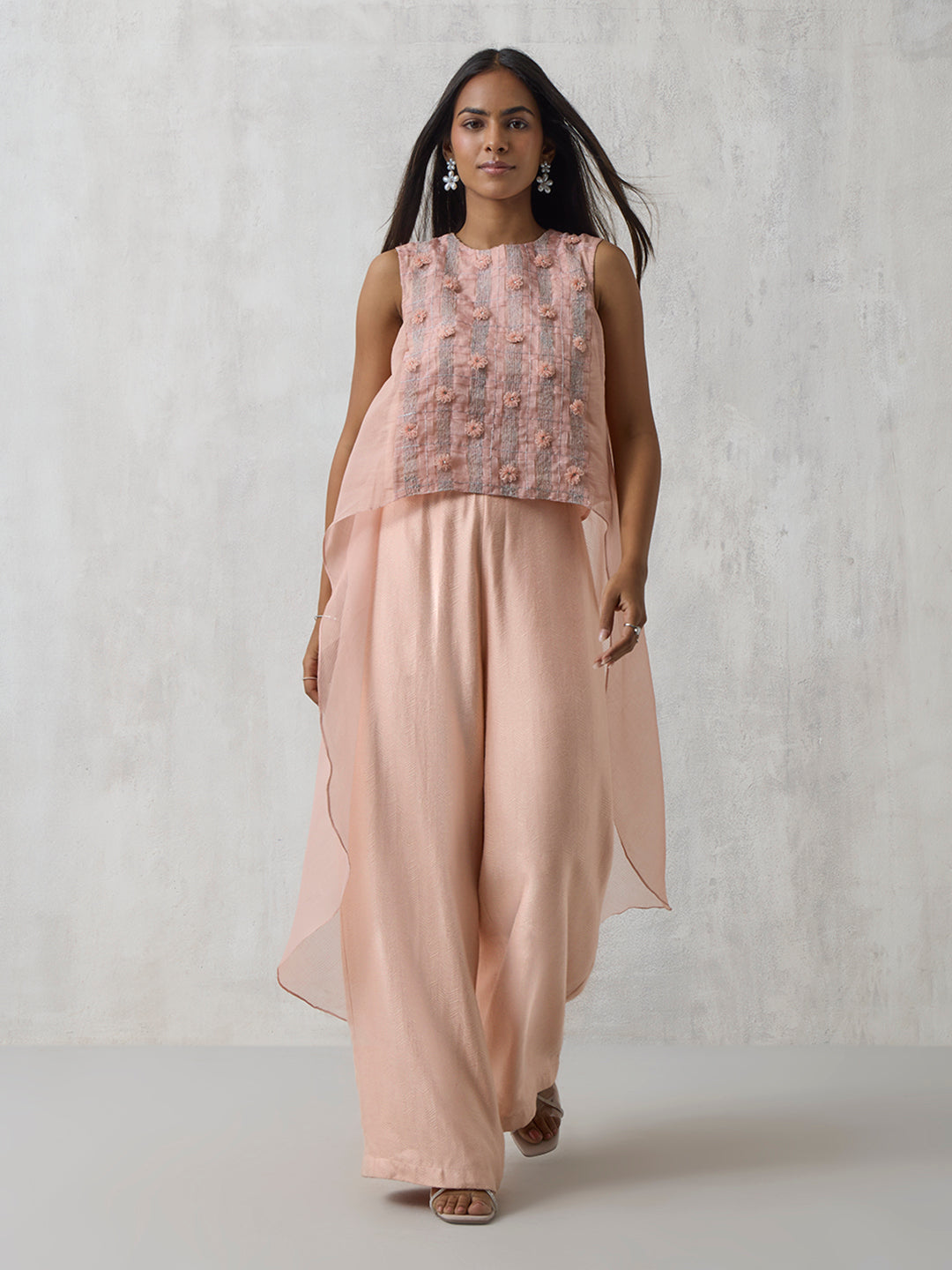 Chevron Pattern Pants - Pink