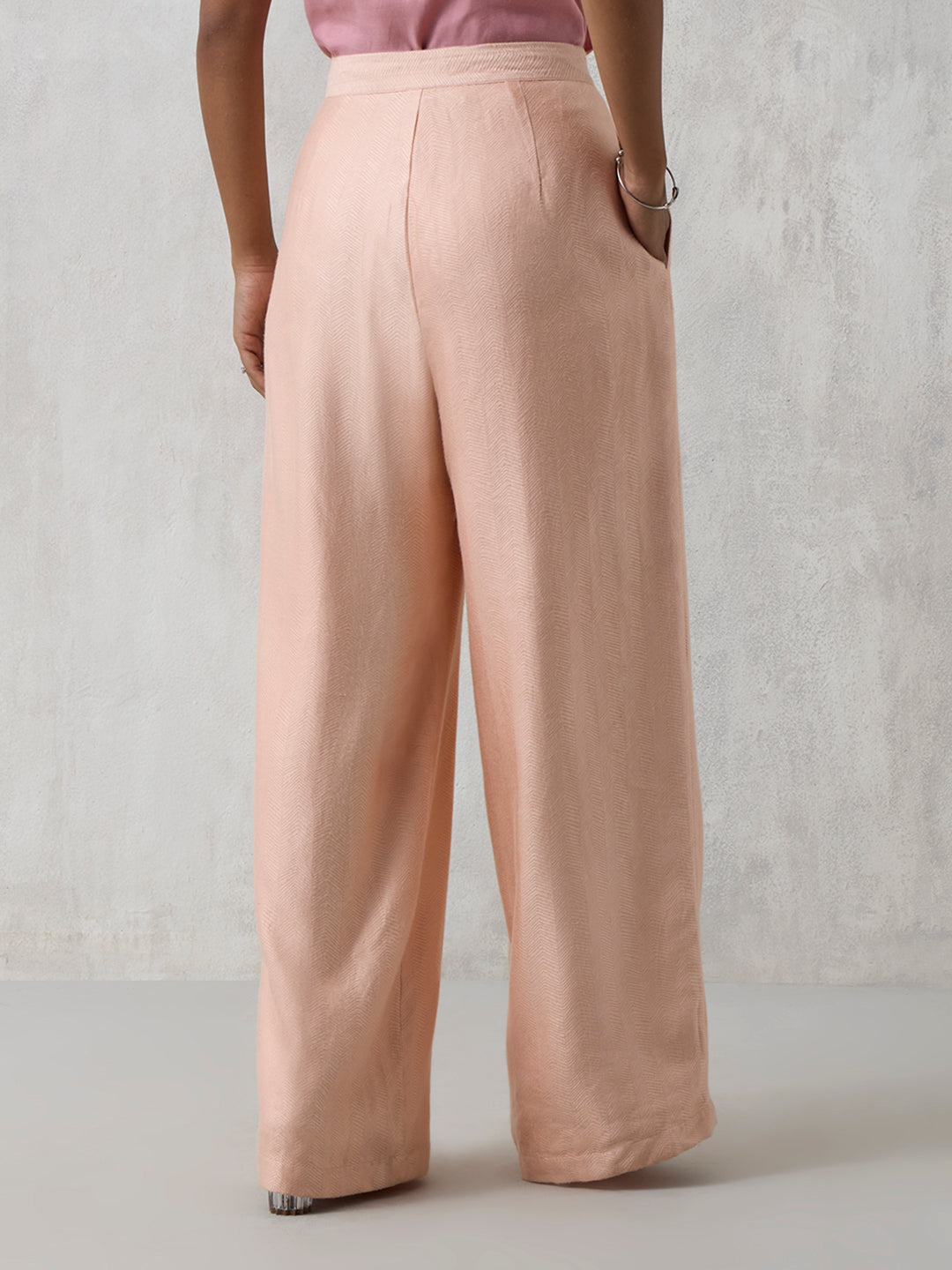 Chevron Pattern Pants - Pink
