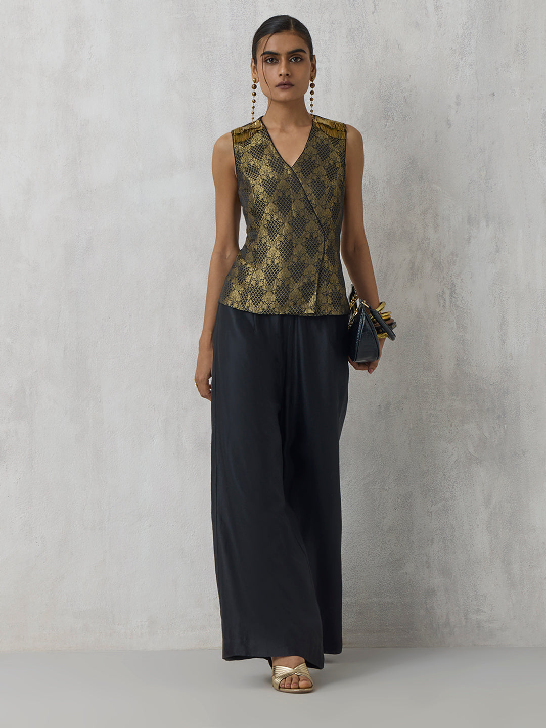 Wide-Leg Pants - Black