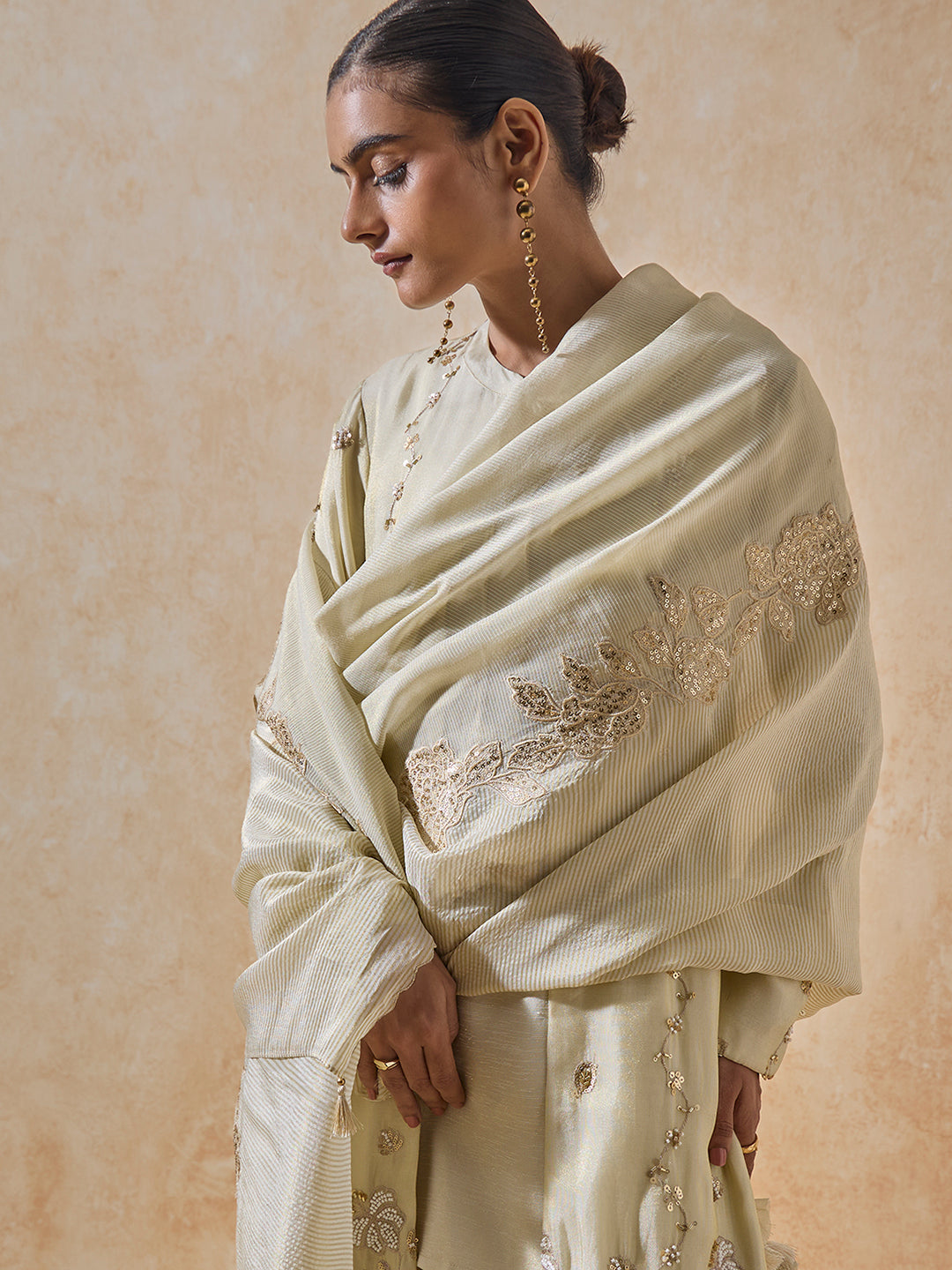 Embroidered Dupatta - Off-White