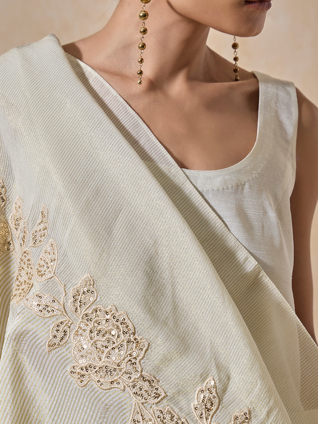 Embroidered Dupatta - Off-White