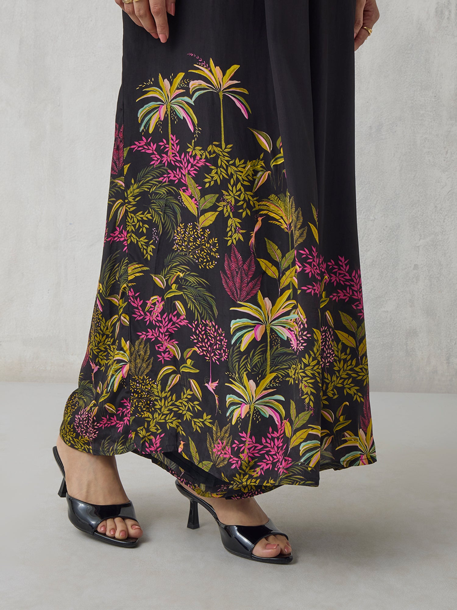 Printed Jumpsuit - Black