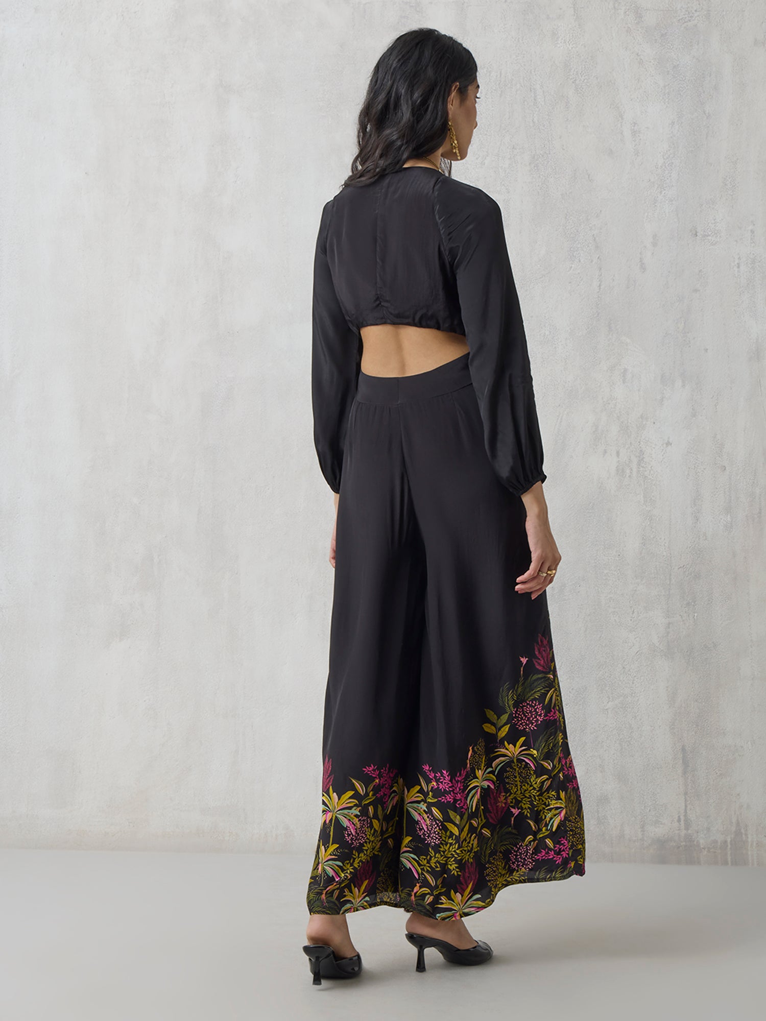 Printed Jumpsuit - Black