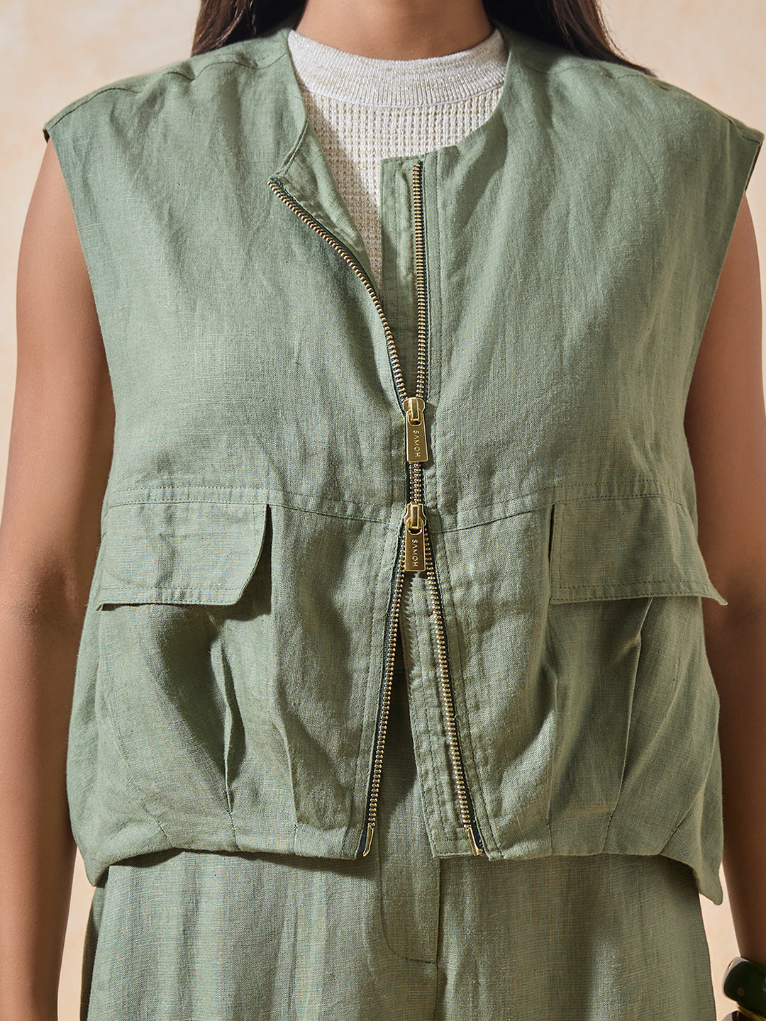 Linen Jacket - Green