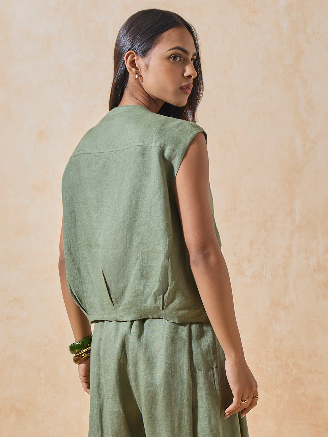 Linen Jacket - Green