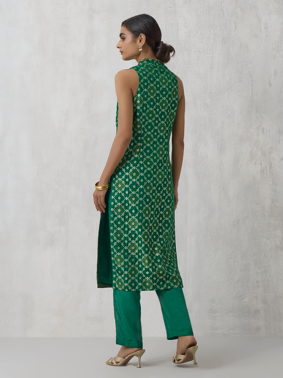 Jacquard Kurta - Green