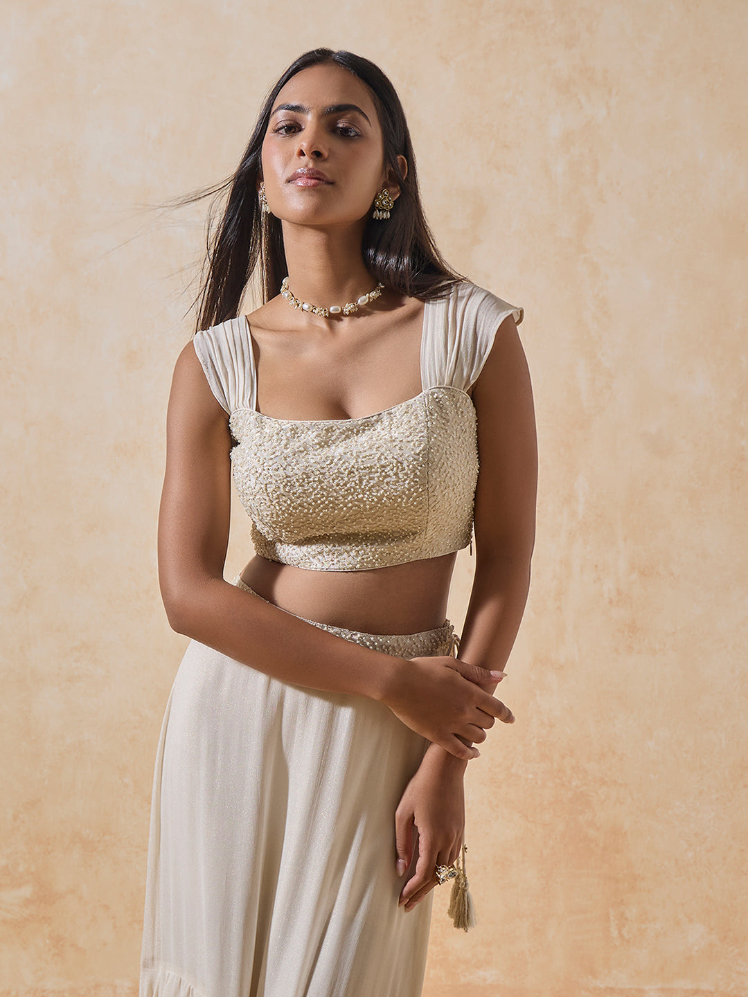 Beaded Blouse - Ivory