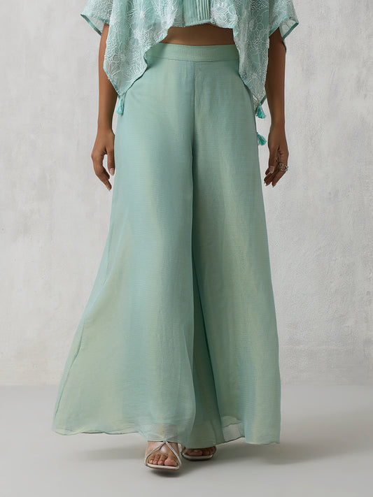 Wide-Leg Palazzos - Blue