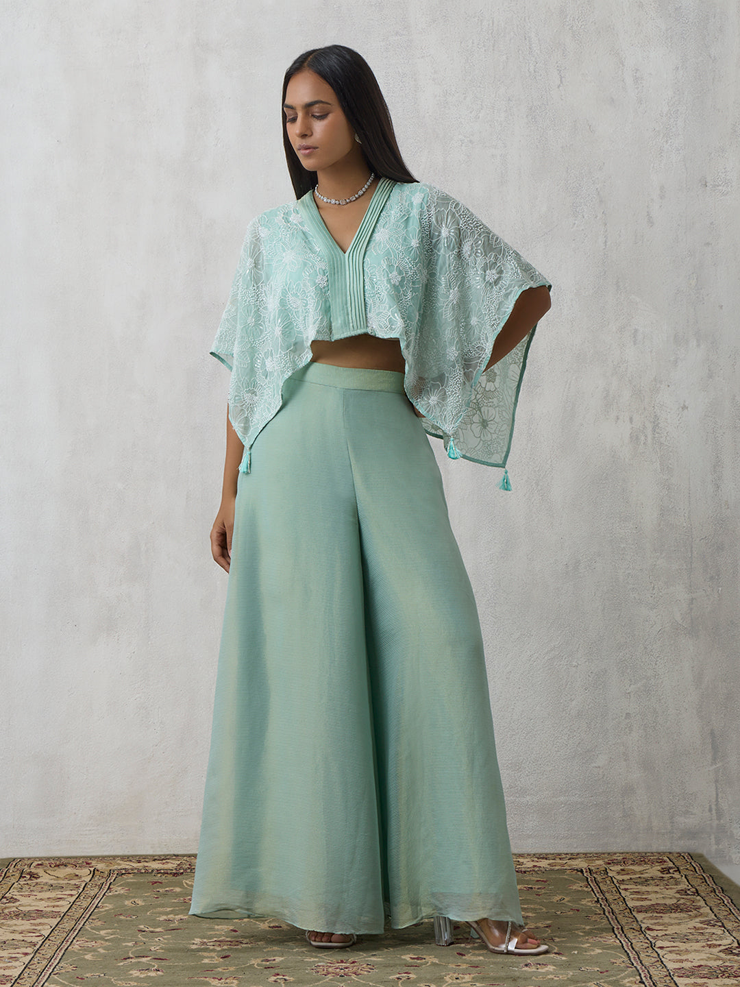 Wide-Leg Palazzos - Blue