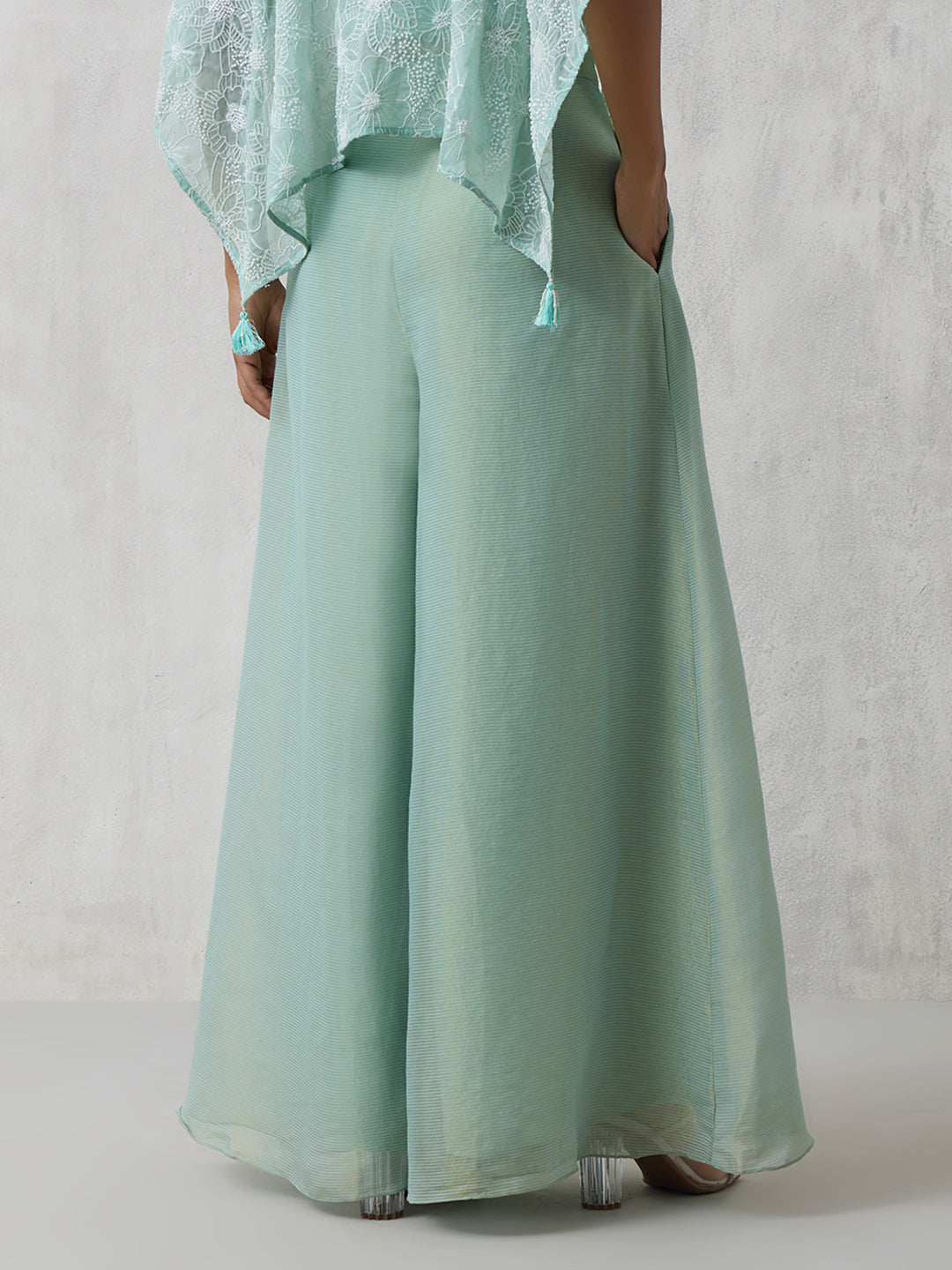 Wide-Leg Palazzos - Blue