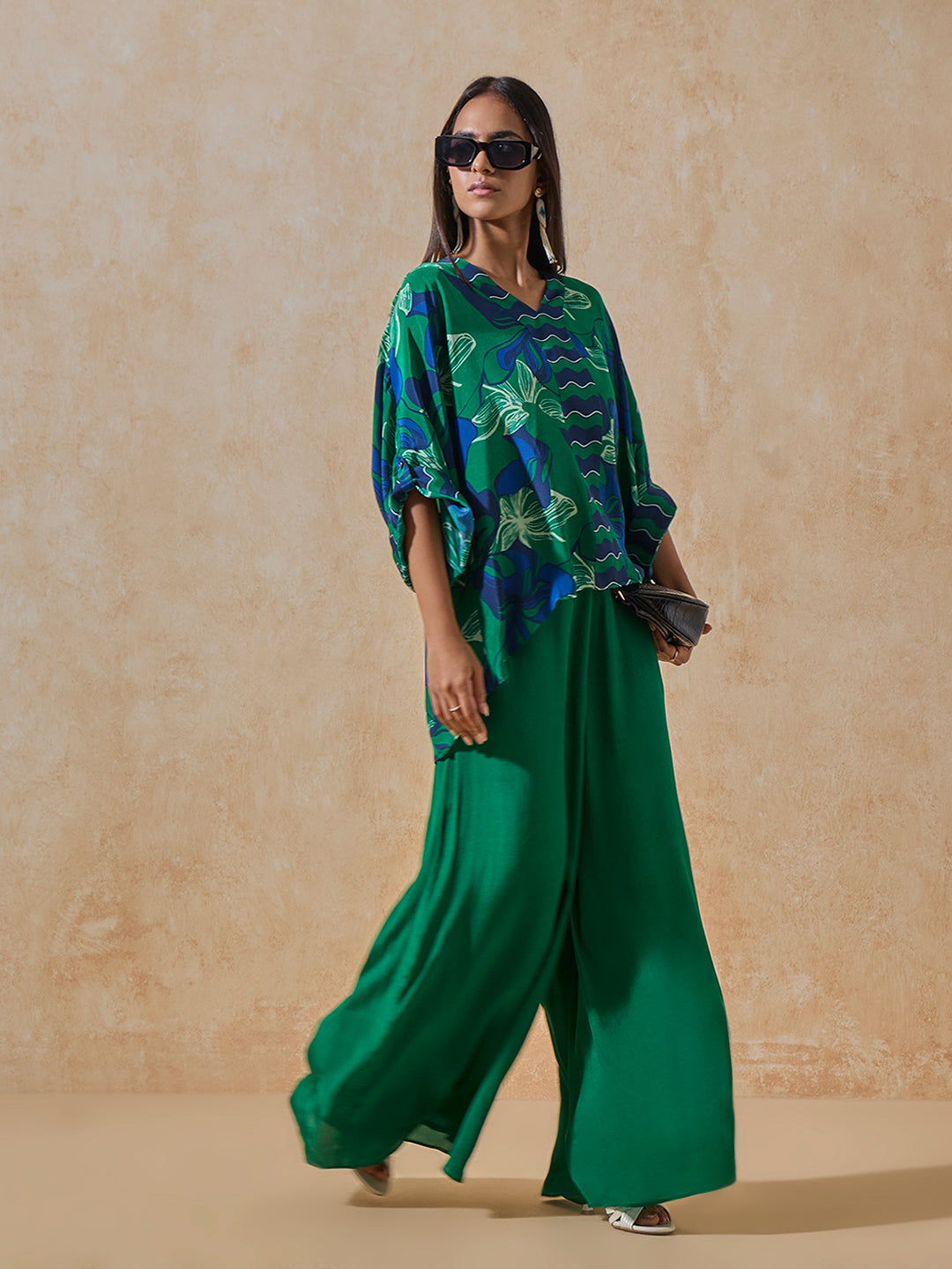 Wide-Leg Palazzos - Green