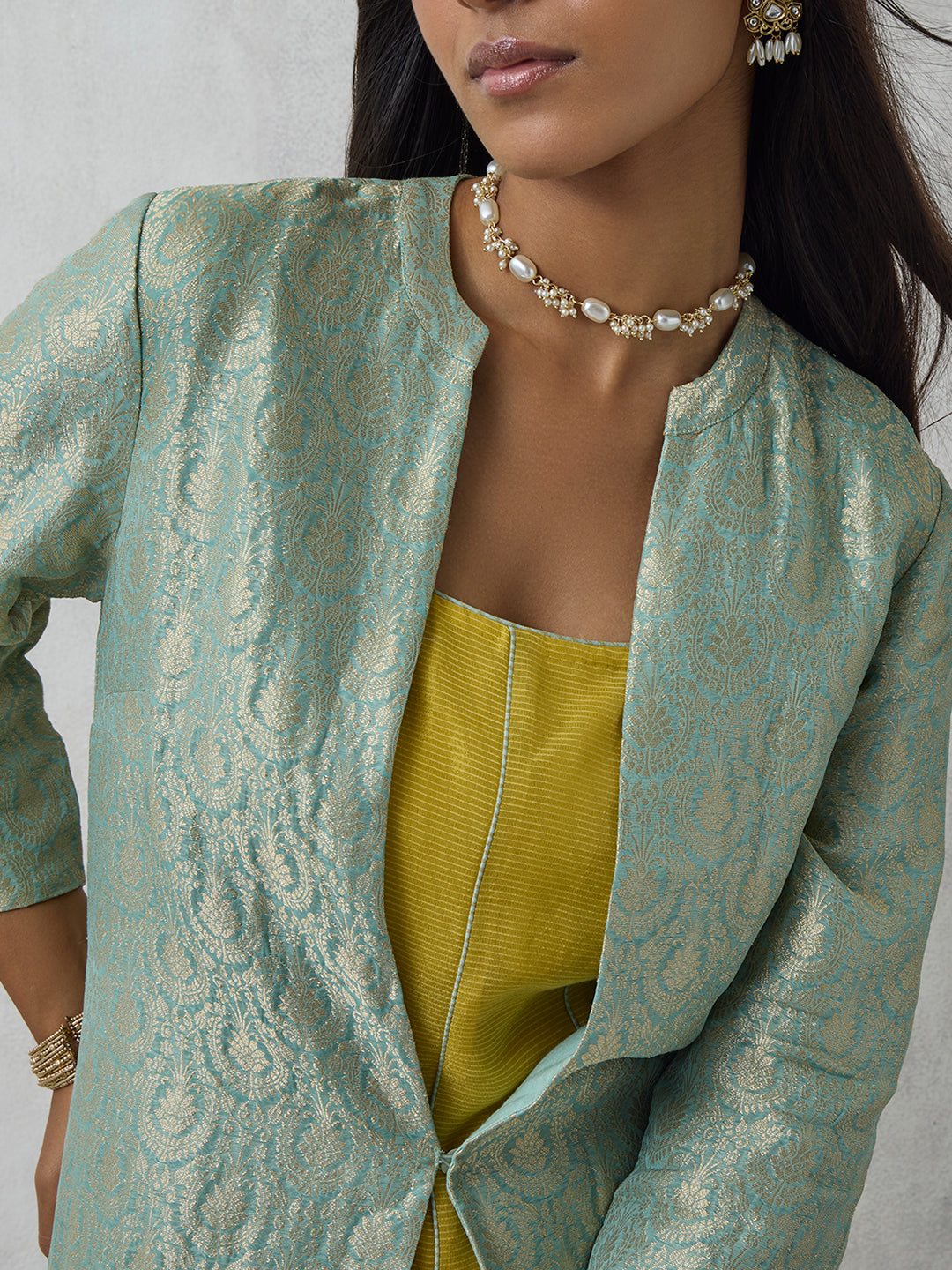 Dress with Brocade Jacket