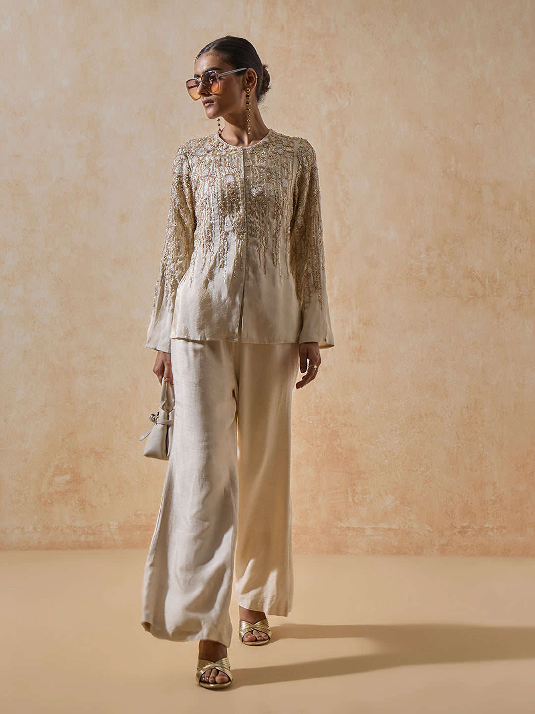 Embellished Co-Ord Set - Ivory